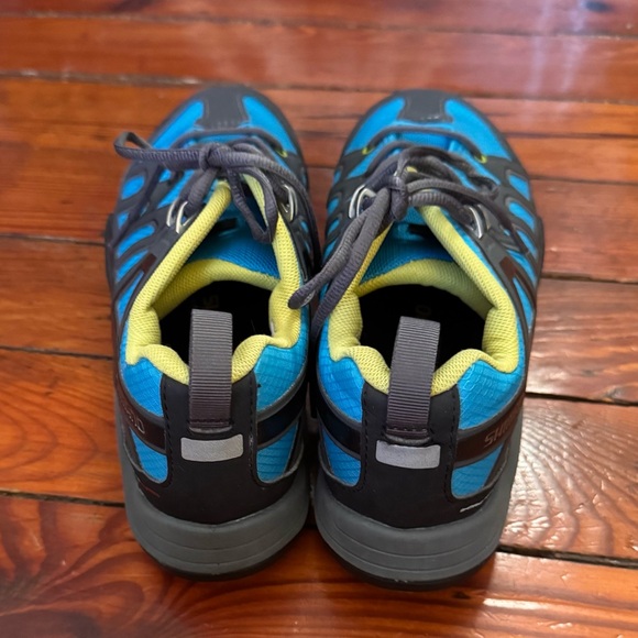 Shimano MT34 SPD Mountain Bike Shoes Size 43 EU (8.9 US) 27.2CM Blue Green Black - Picture 4 of 8